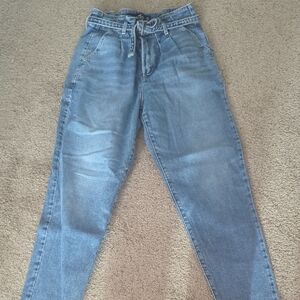 Hollister Light Blue Tie-Waist Denim Jeans